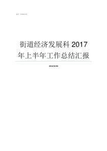 街道经济发展科2017年上半年工作总结汇报街道经济发展存在问题