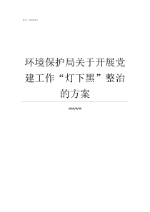 环境保护局关于开展党建工作灯下黑整治的方案党的根本宗旨