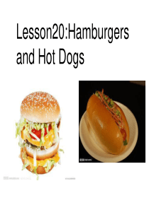 冀教版(三起)三下《Lesson-20-Hamburgers-and-Hot-Dogs》课件