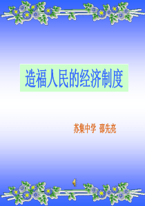 造福人民的经济制度5