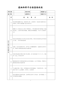 卸料平台的检查验收表