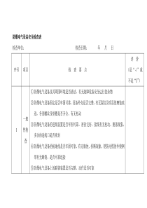 防爆电气设备安全检查表