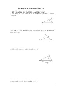 初中数学全等三角形添加辅助线的方法习题