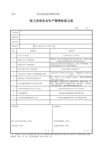 施工现场安全生产管理检查记录