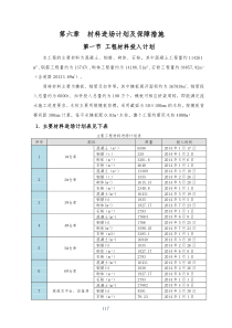 材料进场计划及保障措施