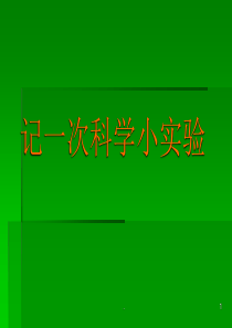 记一次科学小实验PPT课件