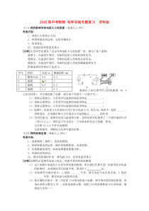 2019届中考物理-电学实验专题复习--苏科版