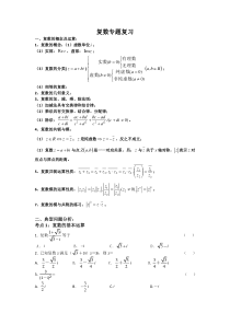 复数专题复习(经典、全面)