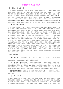 鲁教版八年级化学知识点