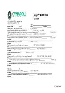 供应商审计表-调查表-Supplier-Audit-Form