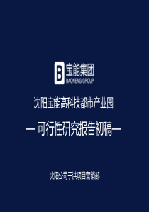 沈阳宝能高科技都市产业园可行性研究报告