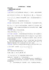 高中数学必修4平面向量知识点总结