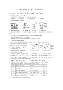 2017年达州市中考化学试题