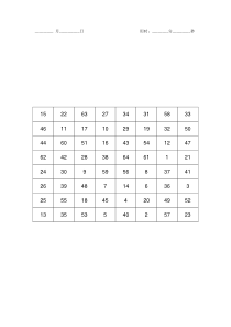 舒尔特方格8x8