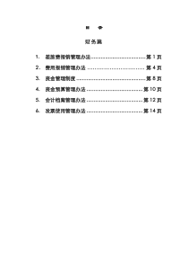 金安集团财务管理办法