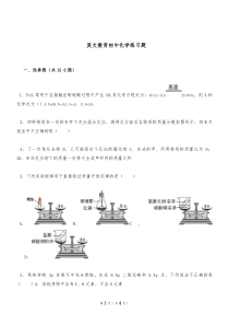 初中化学练习题