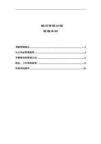 银河信息科技软件股份有限公司管理条例