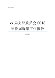 xx局支部委员会2018年换届选举工作报告支部委员