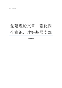 党建理论文章强化四个意识建好基层支部