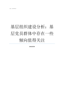 基层组织建设分析基层党员群体中存在一些倾向值得关注关于基层组织建设