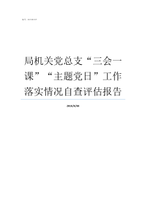 局机关党总支三会一课主题党日工作落实情况自查评估报告