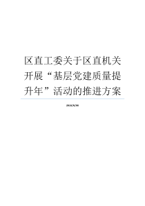 工委区直党建区委基层工作行政机关组织化品质计划