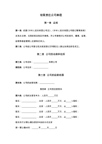 有限责任公司章程(3)