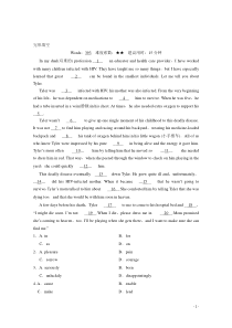 15篇高考英语完型填空练习题+详解-(1)