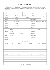 在职职工基本信息登记表(修改)