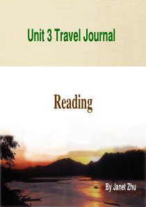 新人教必修一 Unit3 Travel Journal[阅读课件]