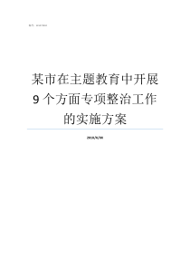 某市在主题教育中开展9个方面专项整治工作的实施方案开展主题教育解决什么问题