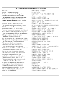 HAMLET(to_be_or_not_to_be片段-中英对照)