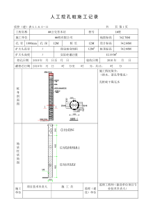 人工挖孔桩施工记录