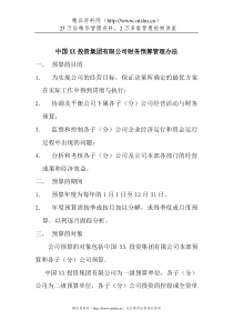 集团公司财务预算管理办法(1)