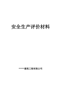 一套完整的建筑施工企业安全生产评价资料