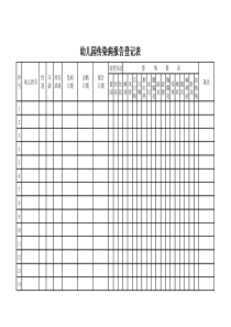 幼儿园传染病报告登记表