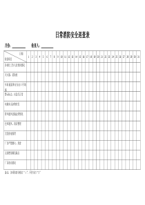 日常消防安全巡查表