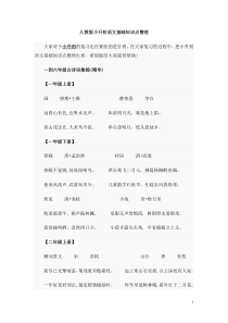 人教版小升初语文基础知识点整理