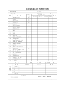 水库水工建筑物外观质量评定表