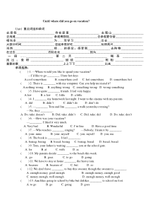 2013年新人教版八年级上册英语1-5单元知识点复习练习(精-全)