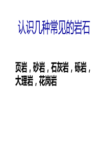 四年级下册科学认识几种常见的岩石