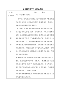 学习心得记录表