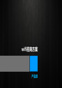 wifi招商方案