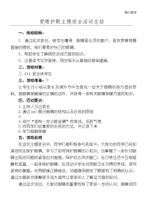 爱眼护眼活动总结归纳