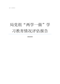 局党组两学一做学习教育情况评估报告两学一做如何学如何做