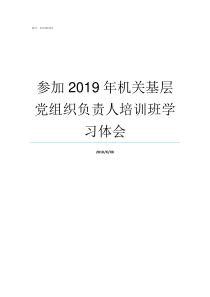 参加2019年机关基层党组织负责人培训班学习体会中央机关遴选2019公告