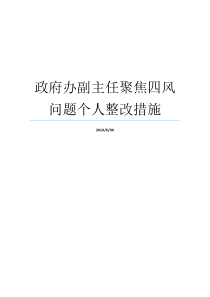 政府办副主任聚焦四风问题个人整改措施政府办副主任有实权吗省政府办公厅副主任有实权吗