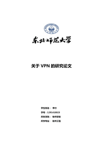 关于VPN的研究论文