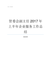 管委会副主任2017年上半年企业服务工作总结开发区管委会副主任