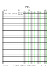 生产排程计划表格式